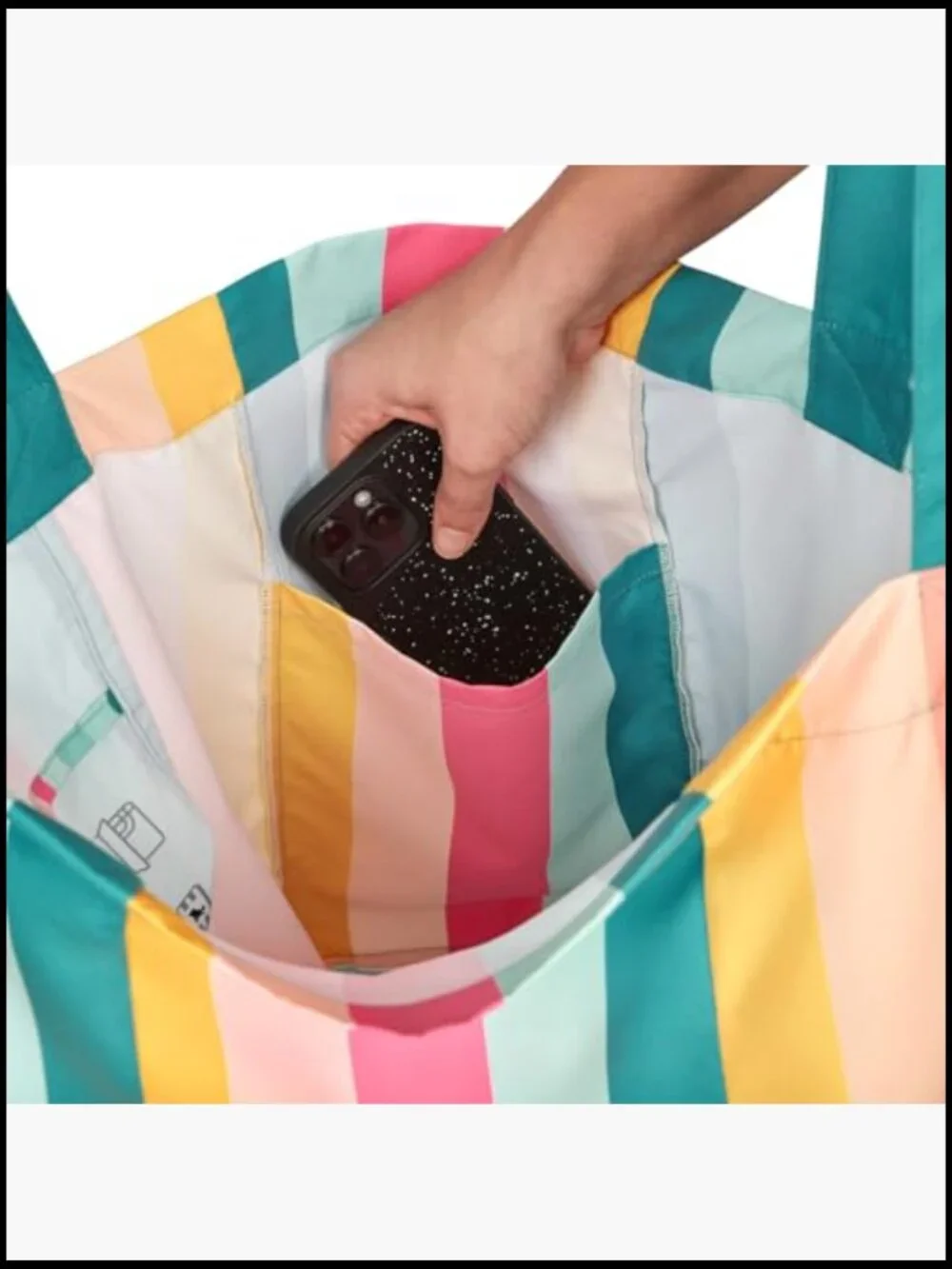 Everyday Beach Tote Bag Reusable Eco-Friendly Lightweight Foldable Carrier